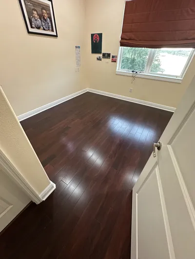 Hardwood flooring installation in a Florida home