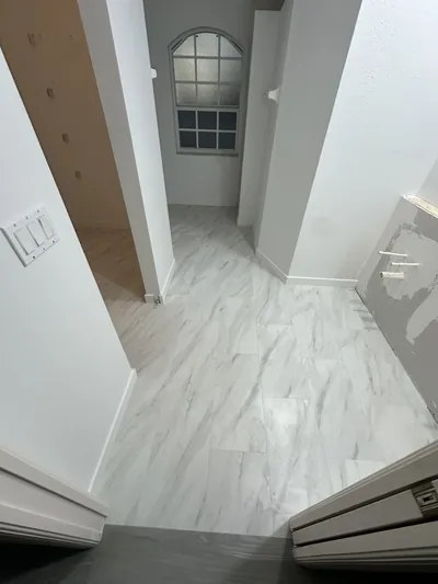 Tile flooring installation in a Tampa Bay home